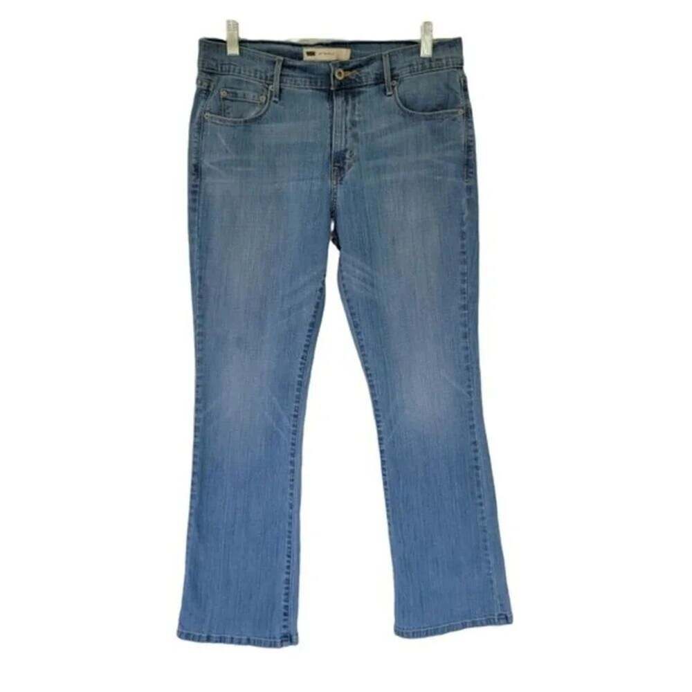 Levis Bootcut Jeans Womens Size 10 Blue Mid Rise Stretch Denim Classic Pockets